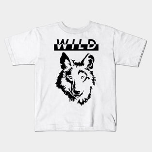 Wild wolf. Urban stencil Kids T-Shirt